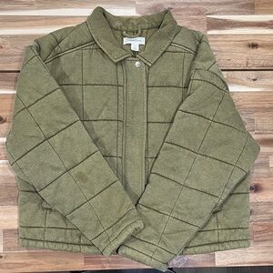 Olive Green Quilted Jacket